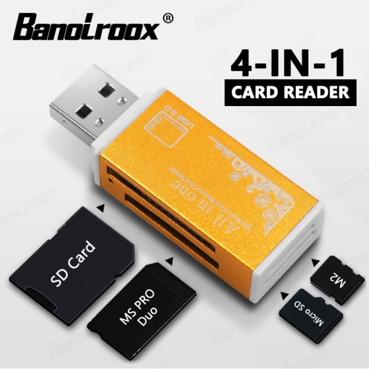 Top All In One Micro SD Card Reader Flash Memory Card Reader For Memory Stick Pro Micro SD/T-Flash/M2/MS SD Adapter | Lazada PH