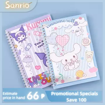 Sanrio Cartoon Penguin Kuromi Cinnamoroll Notepad Hand Book Cute Note Book  Portable Kawaii Student Stationery Gift