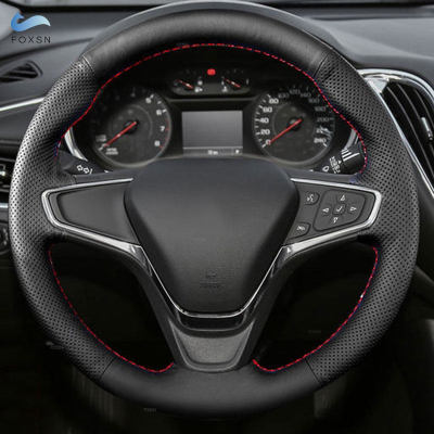 รถอุปกรณ์เสริมพวงมาลัยฝาครอบล้อหนังสำหรับ Chevrolet Malibu XL 2015-2019 Equinox Buick Velite Opel Ampera-E 2017 2018