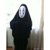 SATCOPY No Face Man Anime Miyazaki Hayao Spirited Away Kaonashi Cosplay Cloak Full Set Halloween Costume Robe+