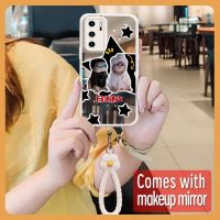 Anti drop airbag tulip Phone Case For Huawei P40 Hangings Makeup mirror luxurious Little Fresh youth lovely interest