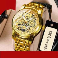 Swiss brand certified fully automatic movement mechanical watch for men genuine luminous calendar waterproof stainless steel domineering watch