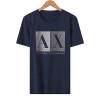 2023 NEWArmani Ax MenS Big Letter เสื้อยืดแขนสั้น Joker Casual Top