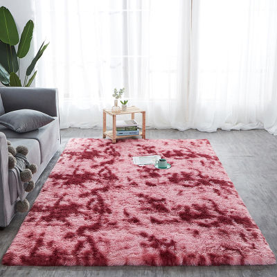 Shaggy Tie-dye Carpet Printed Plush Floor Fluffy Mats Area Rug Living Room Mats