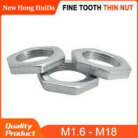 M8 Gb808 M10 M12 M14 M6บาง Hex Nut Fine Thread เหล็กสังกะสีหกเหลี่ยมขนาดเล็กน็อตแบนเหล็กคาร์บอนฮาร์ดแวร์ Fastener