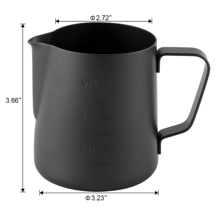 stainless-steel-milk-frothing-pitcher-for-macchiato-cappuccino-latte-art-include-latte-art-pen-coffee-milk-frother-350ml