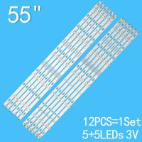 แถบไฟแบล็คไลท์ LED สำหรับ55PUS6703/12 55PUS7303/12 55PUS7503/12 55PUS6162/12 LB55073 V0/ V1 210BZ05DL 210BZ05DR