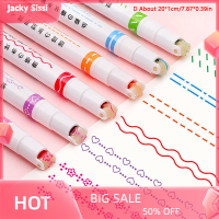 Jacky ปากกามาร์กเกอร์เขียนลายเส้นสองเส้นตลกปากกาโค้งหลายสีเขียนข้อความแห้งเร็ว