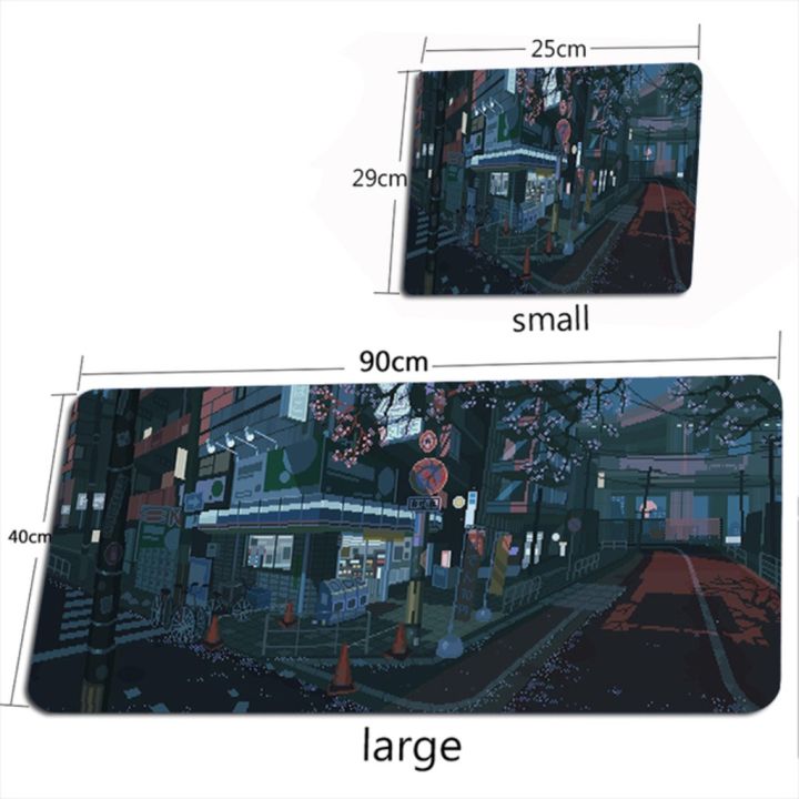 แผ่นรองเม้าส์สไตล์ญี่ปุ่น-neon-tokyo-office-table-mat-แผ่นรองเม้าส์สำนักงาน-แผ่นรองเม้าส์-50x100cm-แผ่นรองเม้าส์-xxl