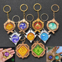 เกม Genshin Impact Luminous พวงกุญแจ Eye Of God Keyrings Inazuma Mond964 Liyue Harbor ผู้ถือกุญแจกระเป๋ารถ Charm อุปกรณ์เสริม