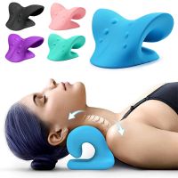 ▣ Neck Stretcher Neck Pain Relief Neck and Shoulder Relaxer Cervical Neck Traction Device Pillow for Pain Relief and Muscle Relax