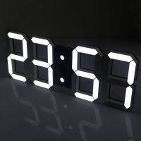 Nordic Large Digital Wall Clock Kitchen LED Display Home Clocks Wall Watch Night USB Electronic Alarm Clock Bathroom Table Clock