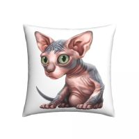 {fabric sofa} Sphynx แมวปลอกหมอนแมว Clysm Sphynx KittenRetro โพลีเอสเตอร์ปลอกหมอนตกแต่งบ้านฤดูใบไม้ผลิปก