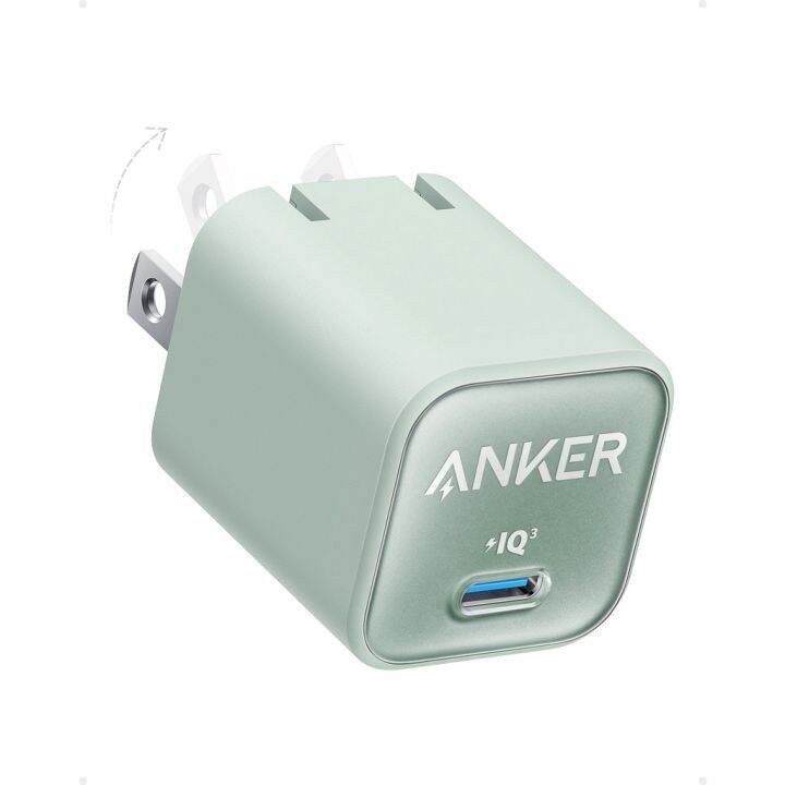 anker-511นาโน3-usb-c-อุปกรณ์ชาร์จ-gan-30w-3-0ที่ชาร์จความเร็วสูง-pps-แบบพับได้