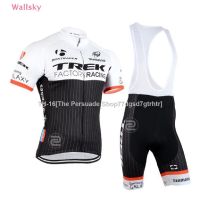 ▫❅ Wallsky Professional Cycling Shirt Summer Clothing 2023 Teams Shorts Men TREK Mens Outfit Set Jersey Suit Clothes Man Pants Gel Bike well