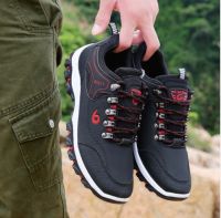 2019 Men Leather Outdoor Hiking Sneakers Male Shoes Adult Non-Slip Casual Military Army Shoes Autumn Hard-wearing Footwear