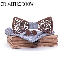 Wooden Bow Tie set and Handkerchief Bowtie Necktie Cravate Homme Noeud Papillon Corbatas Hombre Pajarita Gift for men 9 Color