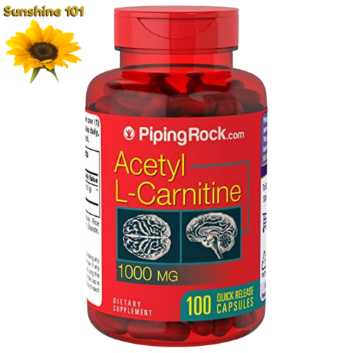 Piping rock Acetyl LCarnitine 1000 mg 100 capsules 100 AUTHENTIC