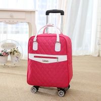 Women Travel Luggage Suitcase Bag,girls Cabin Waterproof Oxford cloth Rolling Trolley case,PU leather Carry-Ons wheels Dragboxes