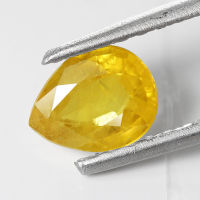 1.15 ct บุษราคัม (Yellow Sapphire)สีเหลือง ทรงหยดน้ำ