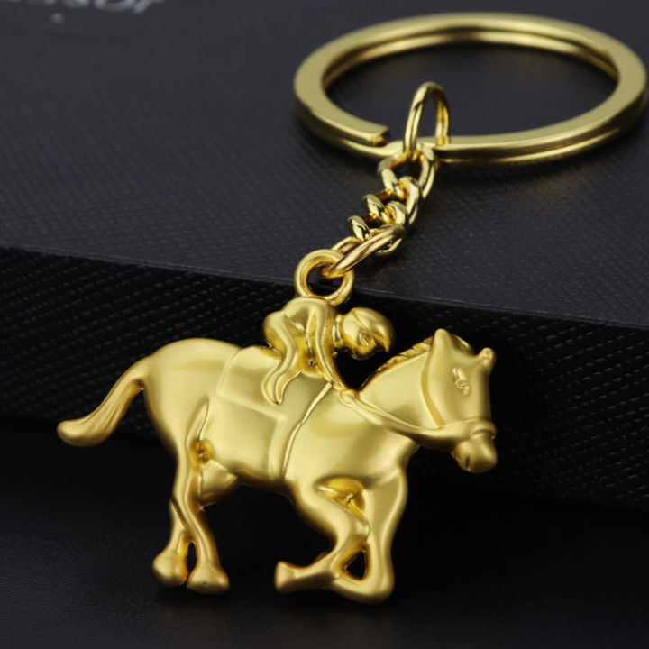 พวงกุญแจ-fengshui-จี้สร้างสรรค์ม้าส่วนบุคคลแข่งม้า