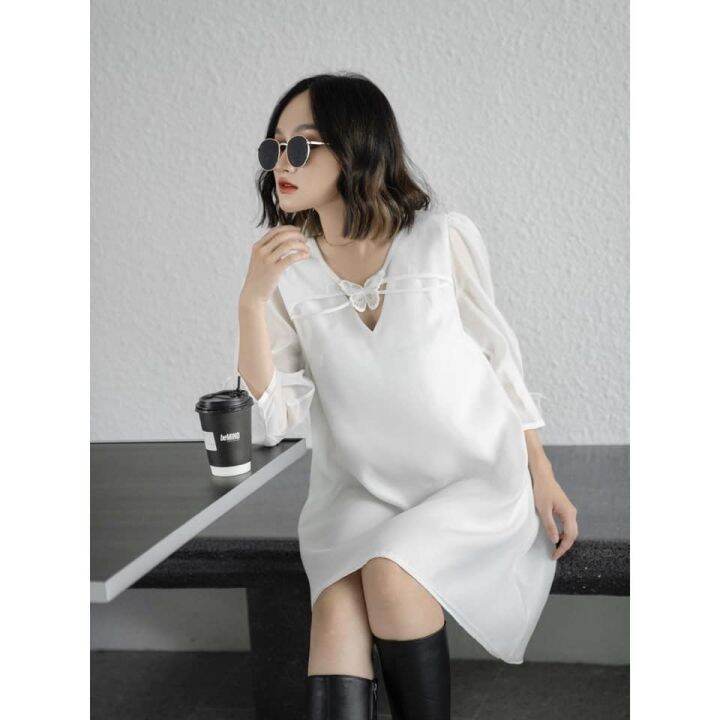 Top 7 mẫu váy suông trắng đẹp nhất hiện nay #9 Top 7 mẫu váy suông trắng đẹp nhất hiện nay
