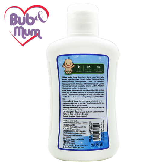 Massage baby dầu mát xa giữ ẩm thư giãn cho bé 100ml bub&mum - ảnh sản phẩm 4