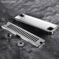 ● 20-100cm Side Outlet Shower Drain Stainless Steel Bathroom Floor Drainage Linear Waste Drain for Kithchen