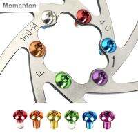 ห่วงโซ่รถจักรยาน MOMANTON จานเหล็ก M5x10mm จานด่วนอะไหล่จักรยานสลักเกลียวจานเบรคสกรู Torx สกรูยึด