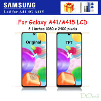 A41จอ LCD สำหรับ Samsung Galaxy TFT ของแท้ A415ชิ้นส่วนจอสัมผัสแอลซีดีของเครื่องแปลงดิจิทัล SM-A415F อะไหล่ซัมซุง A41 LCD 4G