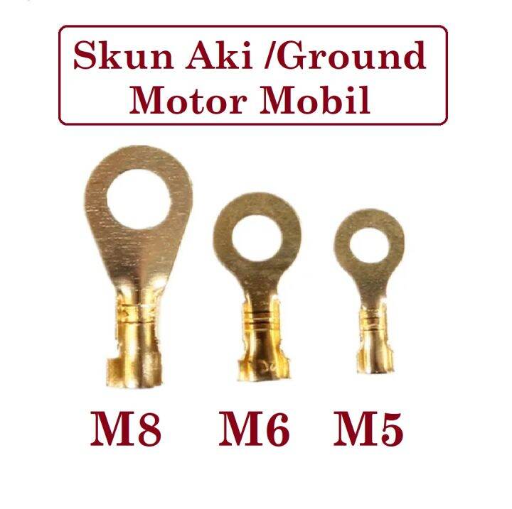 Skun Aki / Ground / Masa Terminal Aki Kabel M5 M6 M8 | Lazada Indonesia