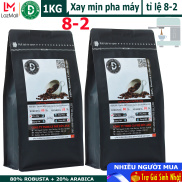 1kg cà phê bột pha máy Espresso  80% Robusta + 20% Arabica  rang medium