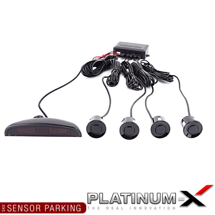 platinum-x-เซ็นเซอร์ถอย-เสียง3ระดับ-ระบบจอแสดงผล-led-เซ็นเซอร์จอด-เซ็นเซอร์รถยนต์-parking-sensor-system-อุปกรณ์-เซ็นเซอร์-เครื่องเสียงรถยนต์