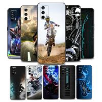 ☄ Motorbike Motorcycle Moto Phone Case for Realme Q2 i V13 15 5G C20 A 11 12 21 Y 8 25 GT Neo X7 Pro GT Soft Silicone Cover