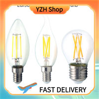 YZH ไส้หลอดไฟ LED แบบ E14,หลอดแก้วเอดิสันย้อนยุคสำหรับบ้านอุปกรณ์ตกแต่งเพดาน C35/C35L/G45