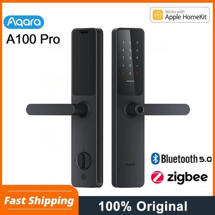 aqara-ล็อคประตู-a100-pro-zigbee-bluetooth-5-0ล็อคอัจฉริยะ-apple-homekey-รหัสผ่านโดยใช้ลายนิ้วมือปลดล็อคการทำงานกับ-apple-ชุดบ้าน