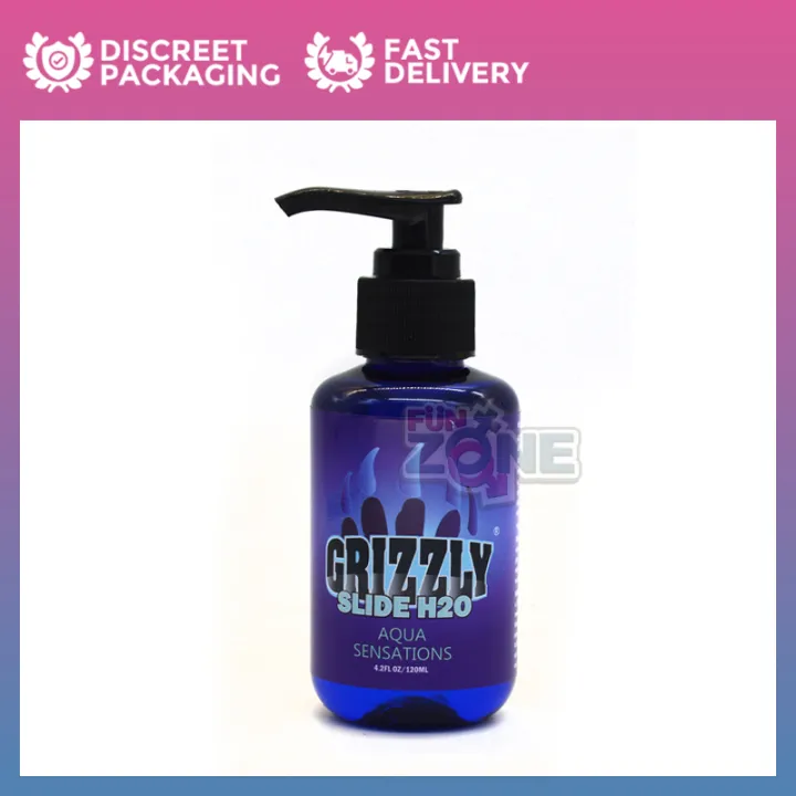 Funzone Grizzly Slide H2o 120ml Premium Personal Lubricant Vagina Anal Lube For Sex Toys For 8090