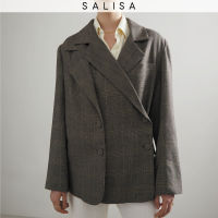 SALISA - Oversized BLAZER Plaid