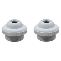 2Pcs Swimming Pool Spa Return Jet Fitting Massage Nozzle Inlet Outlet Bath Tub Nozzle with Adjustable Jet Eyeball Tool