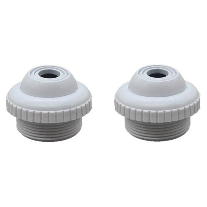2Pcs Inlet Nozzle Bath Tub Nozzle with Adjustable Jet Eyeball Tool