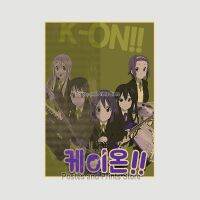 โปสเตอร์การ์ตูนญี่ปุ่นคลาสสิก K-On ห้องนั่งเล่นในบ้านการตกแต่งกระดาษคราฟท์วินเทจภาพพิมพ์บาร์คาเฟ่69F 0717