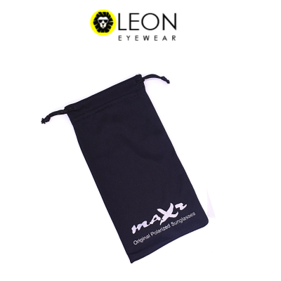 Leon Maxz ถุงผ้าไมโครไฟเบอร์ ถุงผ้าใส่แว่น แบตสำรอง ของเบ็ดเตล็ด สีดำ
