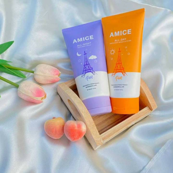 amice-โลชั่นเอมิส-2สูตร-กลางวัน1หลอด-กลางคืน1หลอด-ขนาด-120-ml-ปรับผิวใน14วัน-แท้100-แถมอาบูตินเร่งขาว