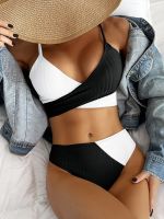 High Waist Bikini 2022 Cross Wrap Swimwear Womens Swimsuit Beach Wear Woman 2 Pieces Bikinis Set Biquini Swim for Bathing Suits