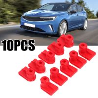 10pcs Car Bumper Clips Auto Bumper Wing Mounting Grommet Nuts Screws Red Clips Fastener Decor for Opel Vauxhall Car Accessories