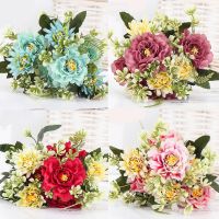 【YF】 1 Bouquet Artificial Flowers Silk Fake flores Wedding Garden Decoration