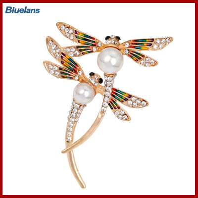 Bluelans®เครื่องประดับแฟชั่นสำหรับผู้หญิงแมลงเคลือบพลอยเทียมเงาหมุดเข็มกลัดแมลงปอบินได้