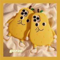 Ins Cartoon Snow Pear Expression Iphone12promax 13/11 Silicone 13Pro All Inclusive 12