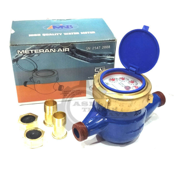 Meteran Air PAM Body Besi 1/2 Inch Standar SNI Water Meter 4 Jarum PDAM ...