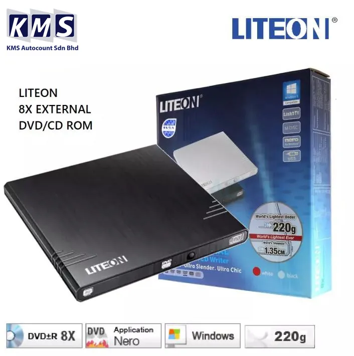 Wauw vorm koud LITEON 8x External DVD/CD Writer Ultra Slender (Black) | Lazada